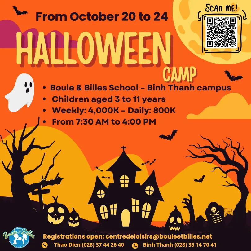Affiche centre de loisirs d'Halloween 2025