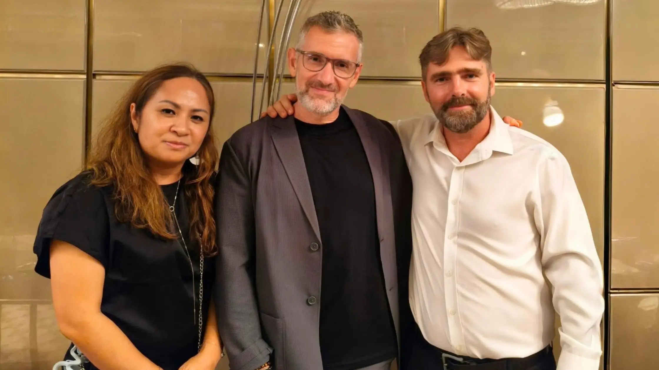Yen Thu Fernandez, Stéphane Chatelin and Thierry Fernandez at the CCIFV 2026 back-to-school cocktail reception