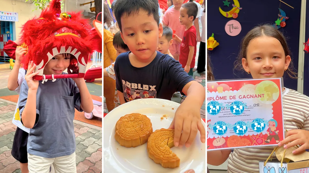 Tết Trung Thu 2026 à Boule et Billes : tête de licorne, gâteau de lune et diplôme du concours de lanternes